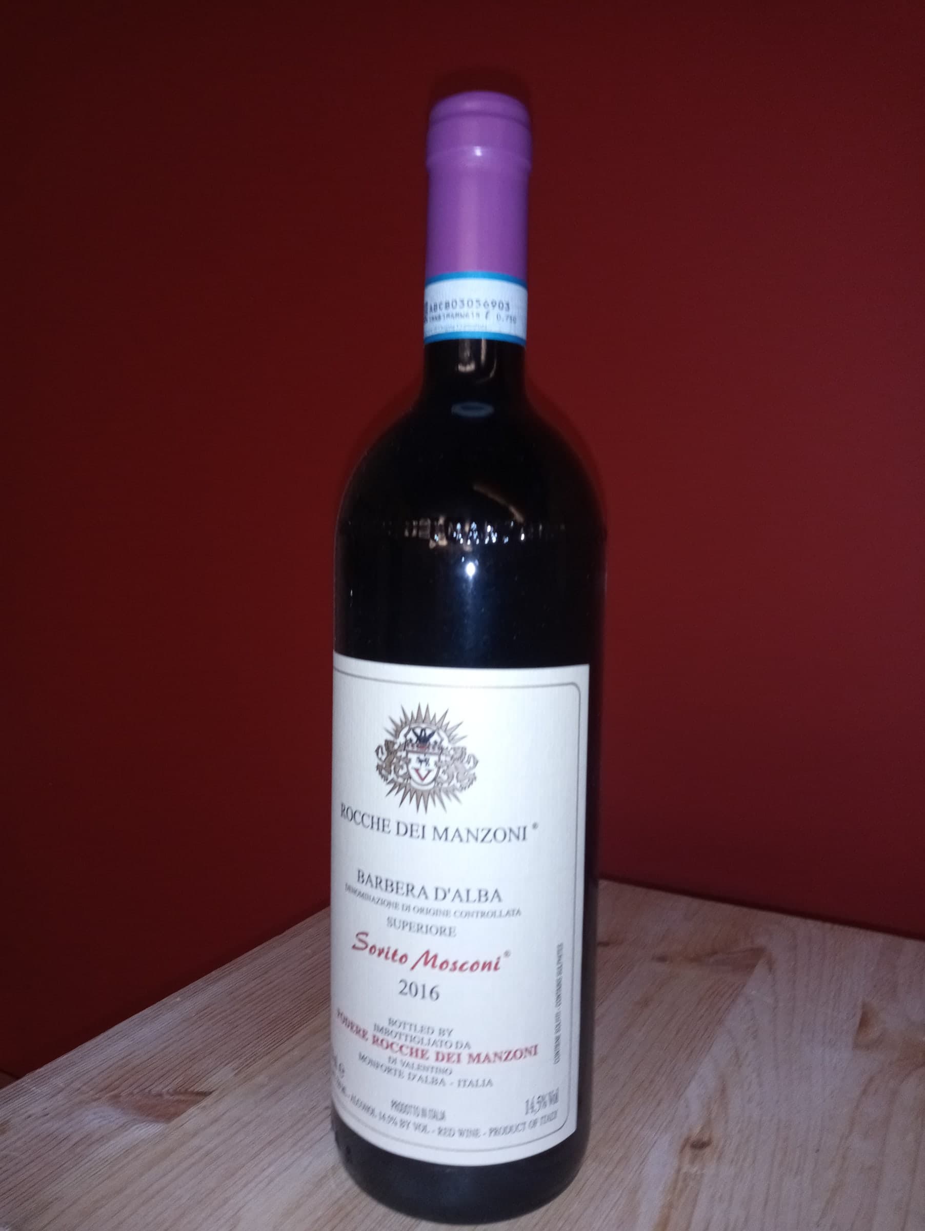Barbera Sorito Mosconi von Rocche dei Manzoni, 0,75 l, weitere Ansicht